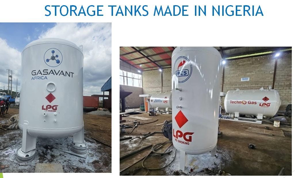 GASAVANT and IPES LPG storage tanks made in Nigeria